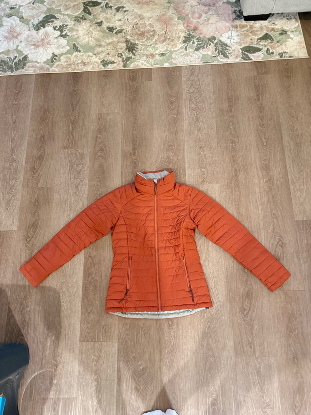 Women's Orange Puffer Jacket